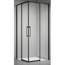 Dušo kabina ELEGANCE 100x100 juoda/skaidri be pado