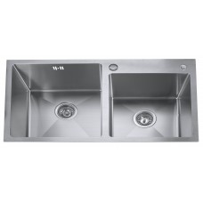 Nerūdijančio plieno plautuvė S8446H Satin 1.0mm su sifonu 