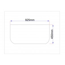 Spintelių stiklas 925x450 skaidrus