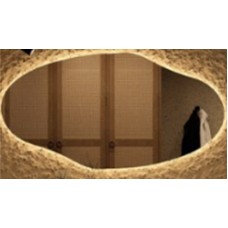 Veidrodis OVAL LED IŠMANUS su funkcija nuo rasojimo, laikrodžiu ir termometru