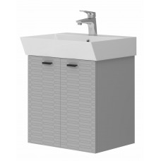 Vonios kambario spintelė su praustuvu Piccolo PC-50 pilka pakabinama