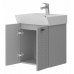 Vonios kambario spintelė su praustuvu Piccolo PC-60 pilka pakabinama