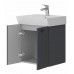 Vonios kambario spintelė su praustuvu Piccolo PC-60 tamsiai pilka pakabinama