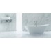 Akmens masės vonia Aura Calipso balta, 172x77 cm, su persipylimu