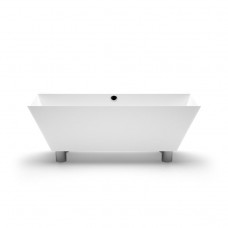 Akmens masės vonia Aura Doride balta, 175x81 cm, su persipylimu