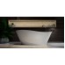 Akmens masės vonia Aura Luxovio balta, 186x78 cm, su persipylimu