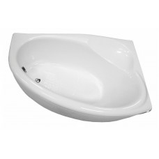 Akmens masės vonia SPN Vanessa, 153x94 kairinė balta