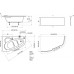 Akrilinė asimetriška vonia Ravak Asymmetric, 150x100 L Akrilinė asimetriška vonia Ravak Asymmetric, 150x100 L