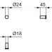 Chalato kabliukas Ideal Standard Connect, chromas