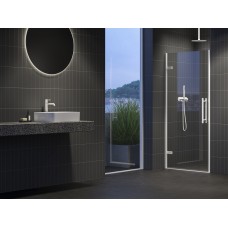 Dušo durys Ravak Cool!, COSD1-80 baltas matinis+stiklas Transparent Dušo durys Ravak Cool!, COSD1-80 baltas matinis+stiklas Transparent