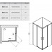 Berėmė Dušo Kabina Ravak Matrix, MSRV4-90/90, satinas+Transparent