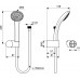 Dušo komplektas Ideal Standard IdealRain, S1 su 80 mm galvute (žarnelė 1.50 m)