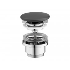 Fiksuotas praustuvo sifono vožtuvas Ravak Flat, antracitas, praustuvams be persipylimo