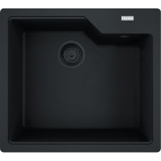 Granitinė plautuvė Franke Urban, UBG 610-56, juoda matinė, juodas ventilis