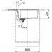 Granitinė plautuvė Franke Urban, UBG 611-78 XL, juoda matinė, juodas ventilis