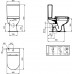 Pastatomas WC Ideal Standard, Exacto RimLS+ su bakeliu ir soft close dangčiu