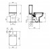 Pastatomas WC Ideal Standard, i.life A RimsLS+ su bakeliu ir lėtai nusileidžiančiu dangčiu