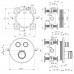 Potinkinis dušo komplektas Ideal Standard Ceratherm Navigo, su apvalia Ø250 mm galva, chromas