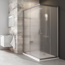 Stačiakampės dušo kabinos sienelė Ravak Blix, BLRV2K-110, satinas+stiklas Grape