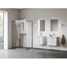 Stačiakampės dušo kabinos sienelė Ravak Blix II, NBLRV2K 100, blizgi+stiklas Transparent