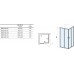 Stačiakampės dušo kabinos sienelė Ravak Blix II, NBLRV2K 80, matinė balta+stiklas Transparent