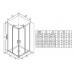 Stačiakampės dušo kabinos sienelė Ravak Blix Slim, BLSRV2K-100, blizgi+stiklas Transparent