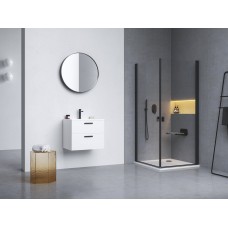 Stačiakampės dušo kabinos sienelė Ravak Chrome, CRV1-100 juoda+stiklas Transparent