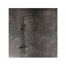 Stacionari dušo sistema Ravak 10° Free, netermostatinė, TD F 091.20/150 su termostatiniu maišytuvu ir dušo komplektu, juoda Stacionari dušo sistema Ravak 10° Free, netermostatinė, TD F 091.20/150 su termostatiniu maišytuvu ir dušo komplektu, juoda