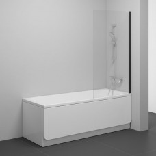 Stacionari vonios sienelė Ravak Nexty, NVS1-80 juodas+Transparent