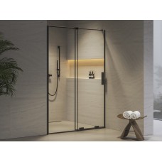 Stumdomos dušo durys Ravak Roll, RODP2 100, juodas+stiklas Transparent