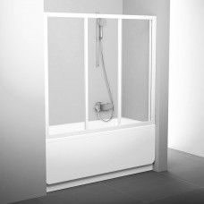 Stumdomos vonios durys Ravak, AVDP3-120, balta+stiklas Transparent