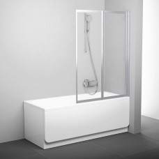 Sulankstoma vonios sienelė Ravak, VS2 105, satinas+stiklas Transparent