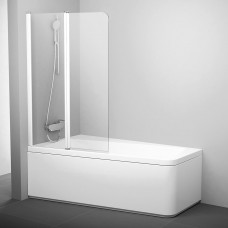 Varstoma vonios sienelė Ravak 10°, 10CVS2-100 L balta+stiklas Transparent