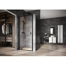 Varstomos dušo durys Ravak Nexty, NDOP1-90 juodas+Transparent
