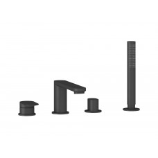 Vonios krašto maišytuvas Ravak Chrome II, CR II 026.20BL, 4 dalių, juodas