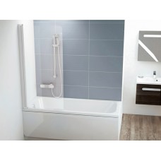 Vonios sienelė Ravak Chrome, CVS1 80 K, balta+stiklas Transparent Vonios sienelė Ravak Chrome, CVS1 80 K, balta+stiklas Transparent