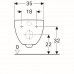 WC pakabinamas Geberit, Acanto, Rimfree