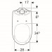 WC pastatomas puodas Geberit, Selnova, su apvadu