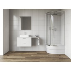 Žema dušo kabina Ravak Blix II NBLCP4 Sabina, 90x90, blizgi+stiklas Transparent
